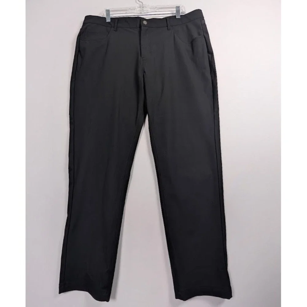Fabletics Golf Pants Mens 40x28 Black The Don 5-Pocket Performance Stretch